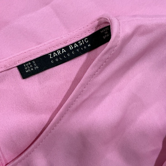 Zara Pink Ruffle-Sleeve Mini Dress - Picture 4 of 4